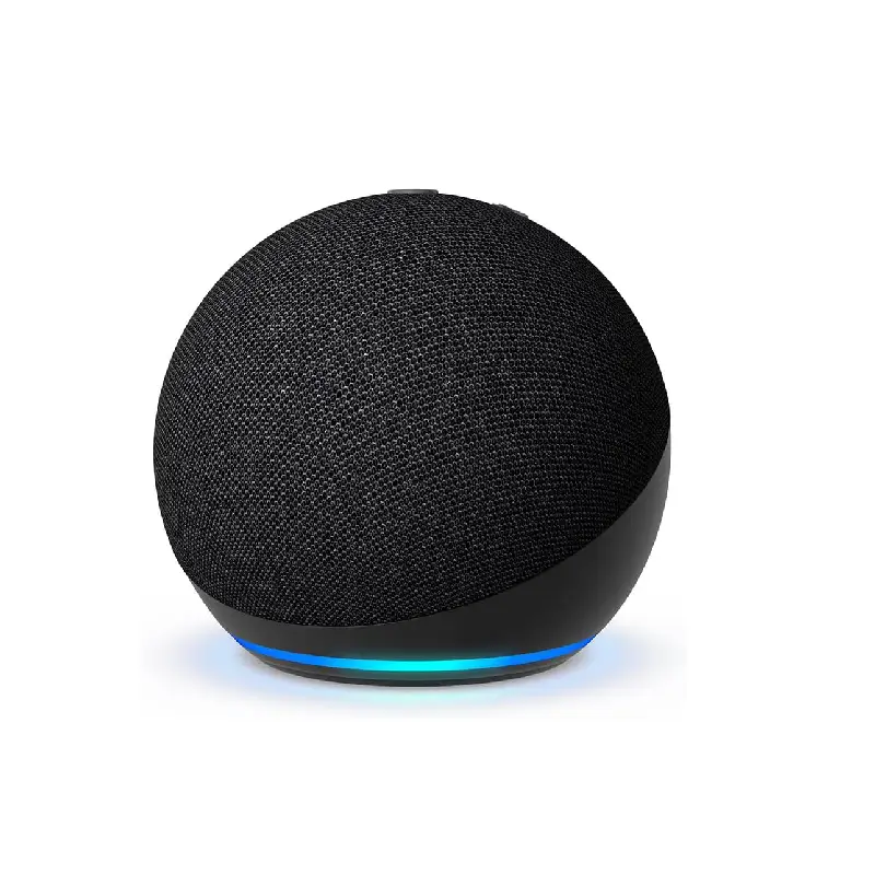 Amazon Echo Dot newest model smart speaker with LED light ring and Alexa voice control.