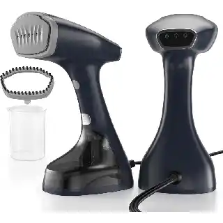 Beautural handheld clothes steamer with foldable design and brush attachment fast heating powerful steam wrinkle remover for garments travel friendly clothing steamer