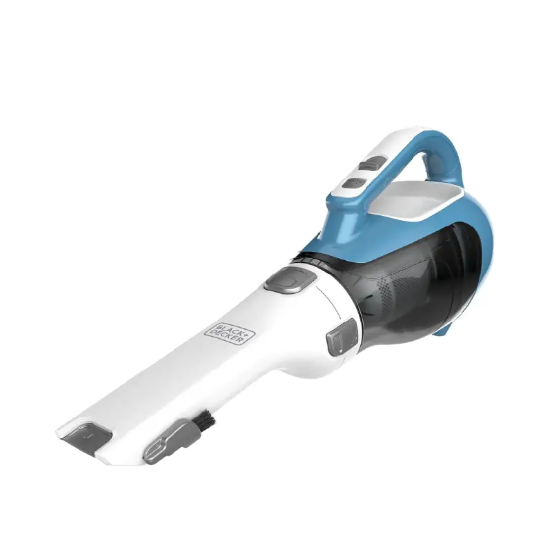 BLACK+DECKER Dustbuster AdvancedClean cordless handheld vacuum for cleaning crumbs, pet hair, and car interiors.
