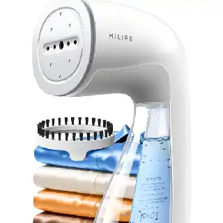 Hilife handheld garment steamer with 300 ml water tank and brush attachment removing wrinkles from clothes quickly powerful portable clothes steamer for travel and home use