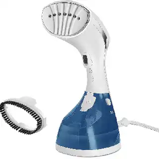 Sunbeam 1200W handheld clothes steamer with fast heat up and bristle brush attachment designed to remove wrinkles from garments quickly powerful steam cleaner for clothing
