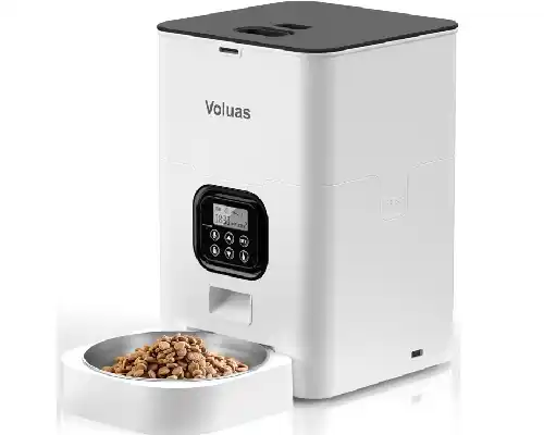 Automatic Pet Feeders with programmable portion control and digital display for daily feeding